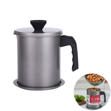 Stainless Steel Oil Filter Pot with Tray - Zabcart
