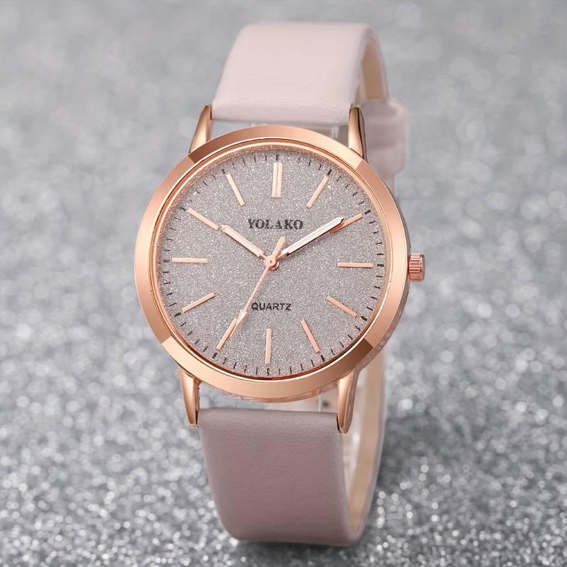 Women's Shiny Quartz Watch Set 6PCS - Zabcart