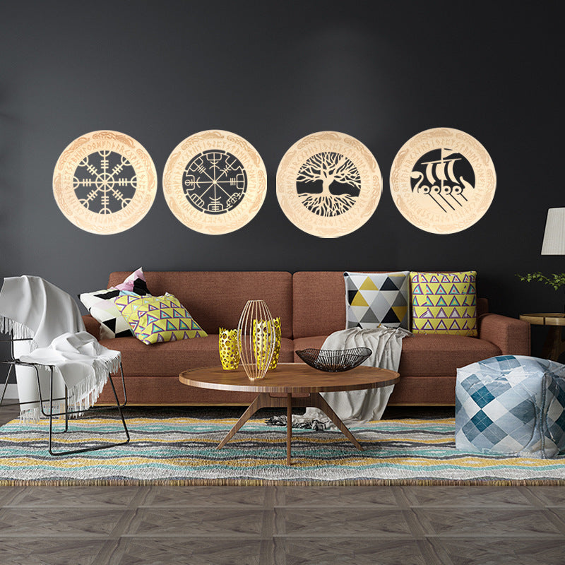 Viking Decor Wooden Wall Art Nordic - Zabcart
