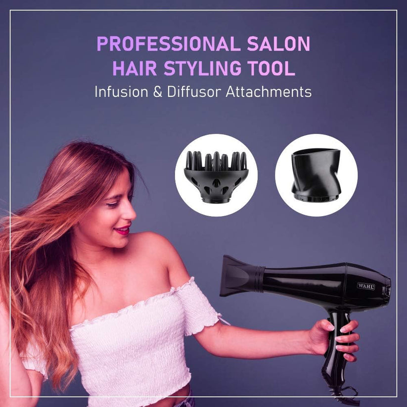 Wahl 5439-024 Super Dry Professional Styling Hair Dryer, Black - Zabcart