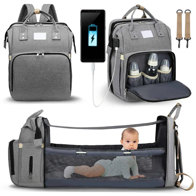 Portable Folding Crib Diaper Bag Multi-Function - Zabcart
