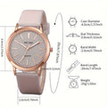 Women's Shiny Quartz Watch Set 6PCS - Zabcart
