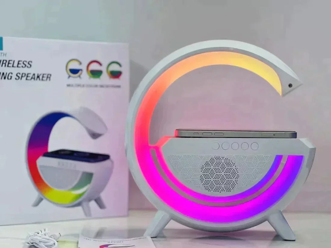 G SHAPED RGB LIGHT TABLE LAMP WITH WIRELESS CHARGER - Zabcart