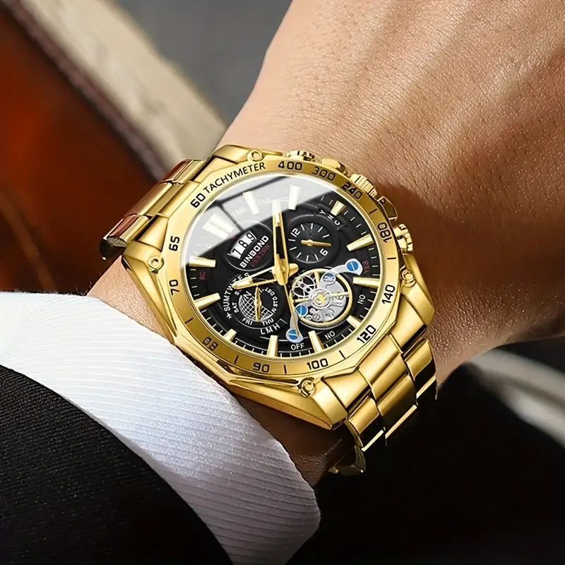 BINBOND LUXURY MENS WATCH - Zabcart