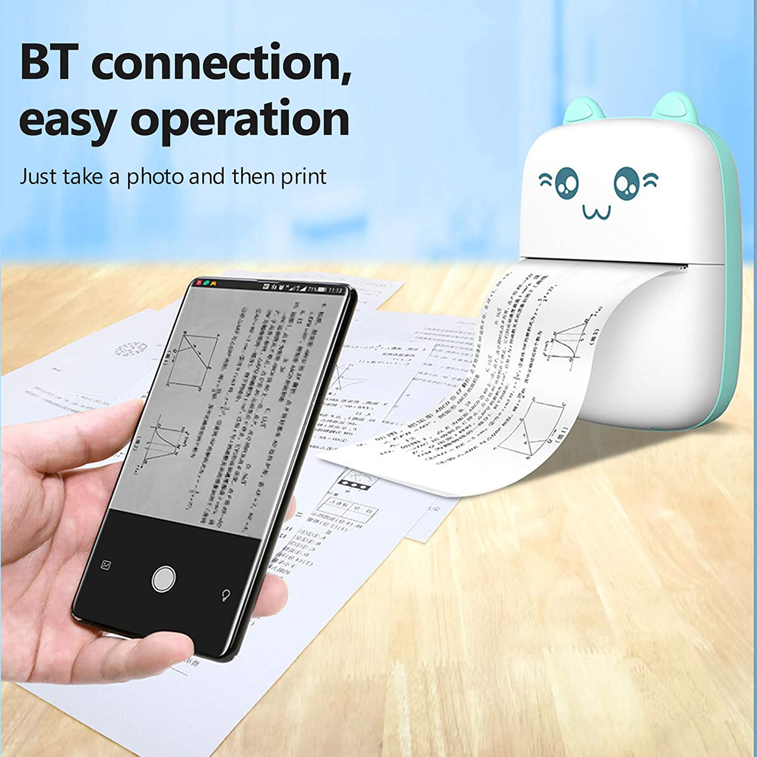Portable Mini Pocket Printer BT Thermal Printer - Zabcart