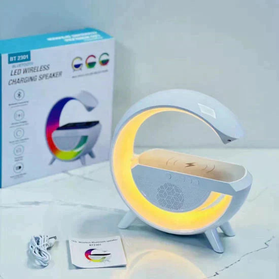 G SHAPED RGB LIGHT TABLE LAMP WITH WIRELESS CHARGER - Zabcart