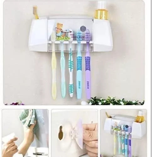 Wall Mounted Tooth Brush Rack Holder - Zabcart