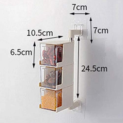 3 Layers Sticking Rotary Seasoning Kitchen Organizor - Zabcart