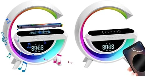 Digital Led Wireless Charger Speaker - Zabcart
