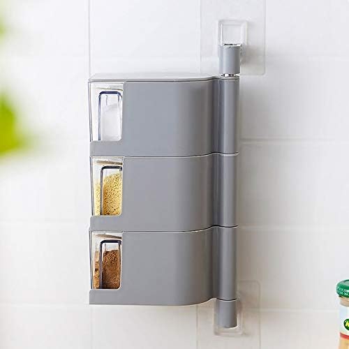 3 Layers Sticking Rotary Seasoning Kitchen Organizor - Zabcart