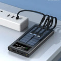 SOLAR POWER BANK 20000 MAH | FAST CHARGING | 4-BUILT IN CABLES - Zabcart