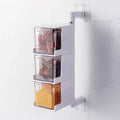 3 Layers Sticking Rotary Seasoning Kitchen Organizor - Zabcart
