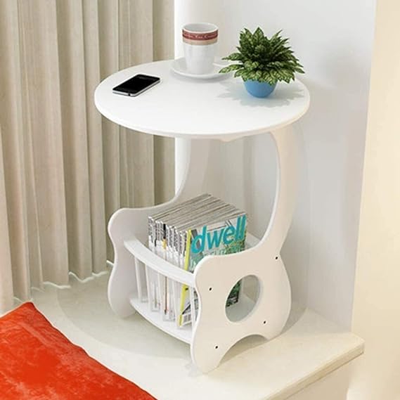 White Round Coffee Tea Table - Zabcart