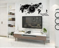 Acrylic World Map Wall Clock Black - Zabcart