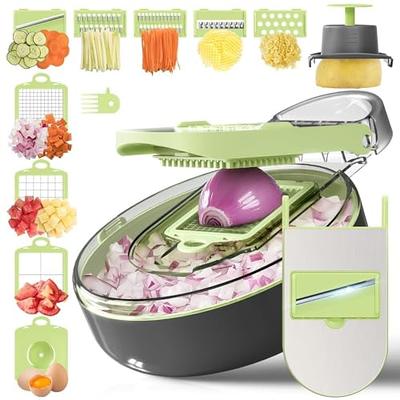 9in1 Vegetable Slicer, Multifunctional Fruit Slicer, Manual Food Grater, Vegetable Grater, Cutter With Container - Zabcart