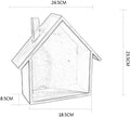 Cabilock Wooden House-Shaped Wall Storage Shelf Display Box - Zabcart