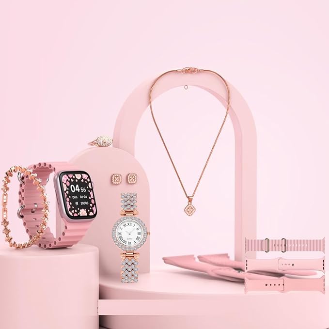 Smart Watch 40mm & Diamond Jewelry Combo - Zabcart