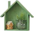 Cabilock Wooden House-Shaped Wall Storage Shelf Display Box - Zabcart