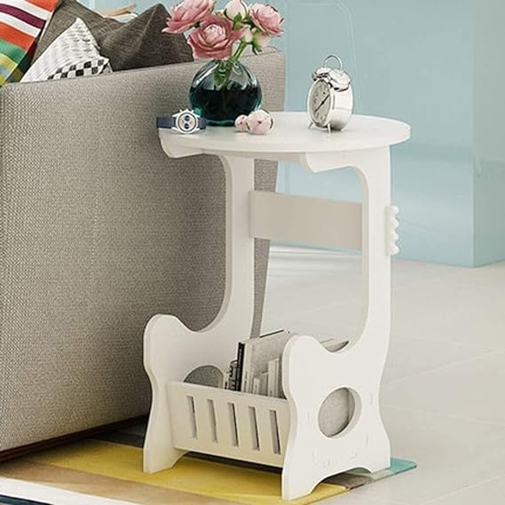 White Round Coffee Tea Table - Zabcart