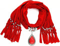Women Scarf with Necklace Jewellery - Zabcart
