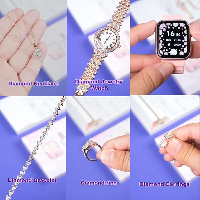 Smart Watch 40mm & Diamond Jewelry Combo - Zabcart
