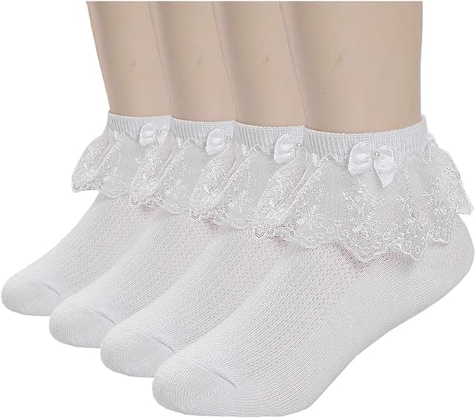 White Colored Socks for kids (Two Pairs) - Zabcart