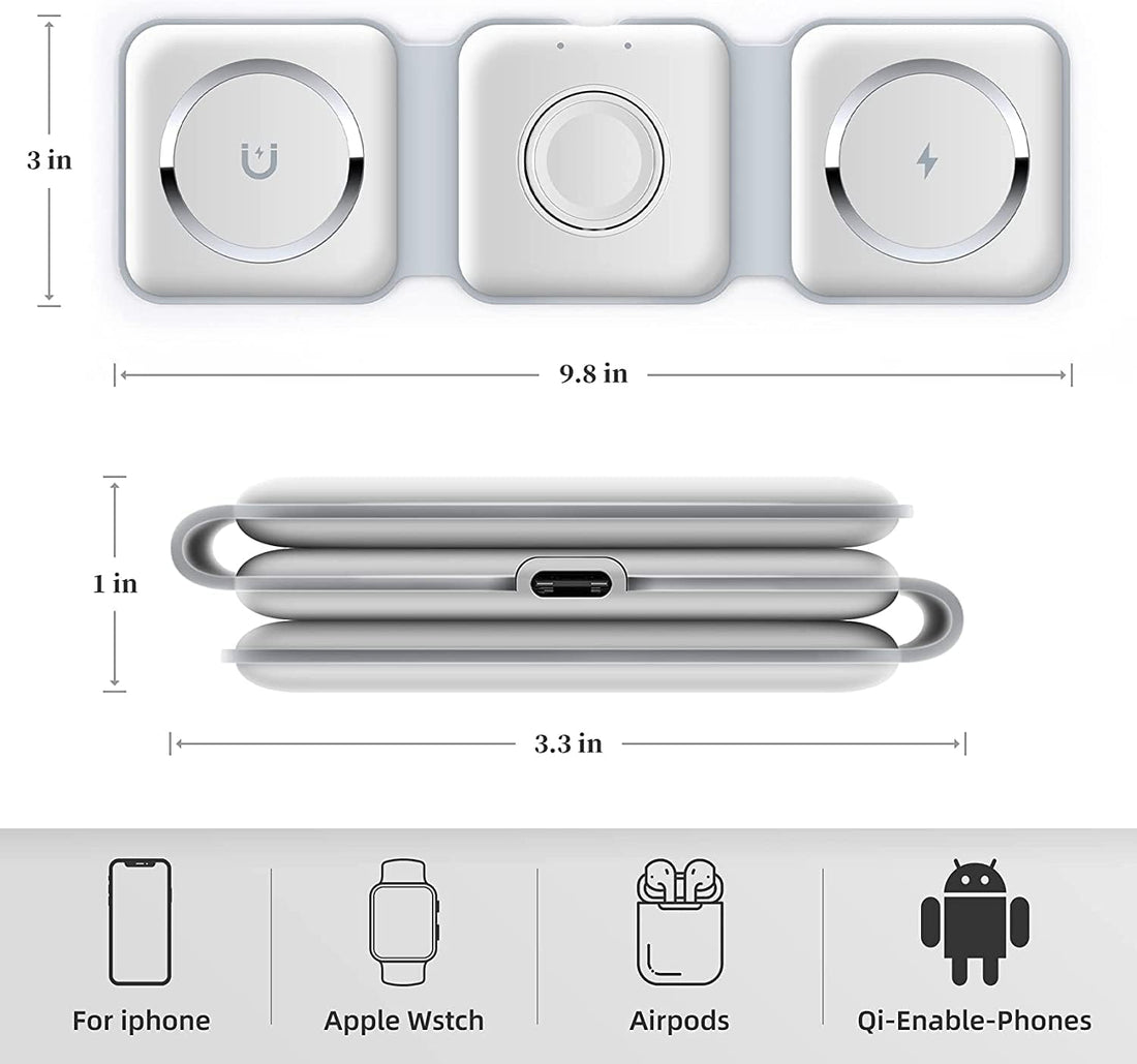 3-in-1 Wireless Charging Pad - Zabcart