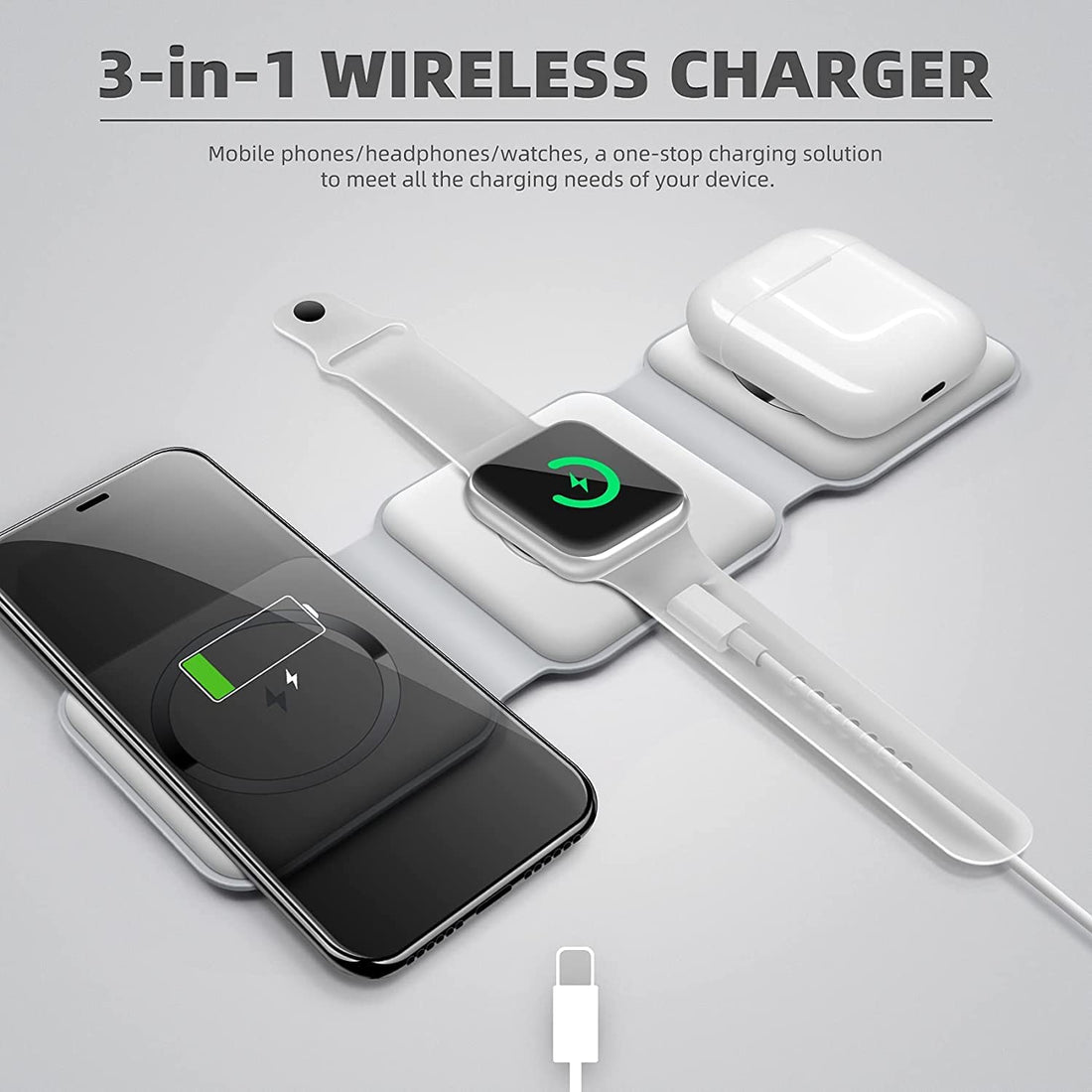 3-in-1 Wireless Charging Pad - Zabcart