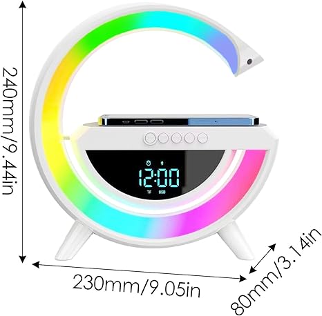 Digital Led Wireless Charger Speaker - Zabcart