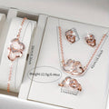 Women's Shiny Quartz Watch Set 6PCS - Zabcart