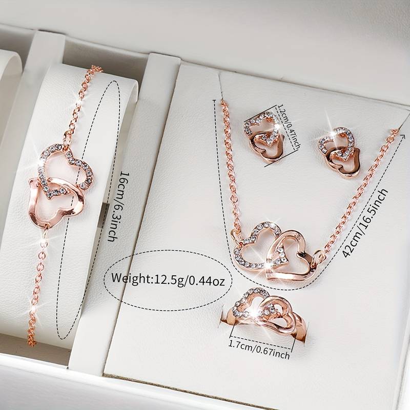 Women's Shiny Quartz Watch Set 6PCS - Zabcart