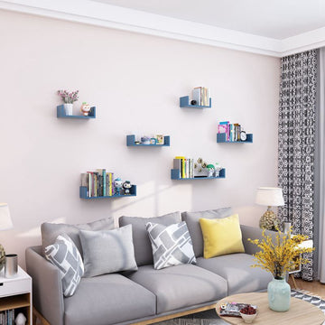 Wooden Wall Hanging Shelves Living Room Decor - Zabcart