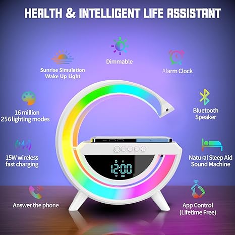 Digital Led Wireless Charger Speaker - Zabcart
