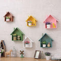 Cabilock Wooden House-Shaped Wall Storage Shelf Display Box - Zabcart
