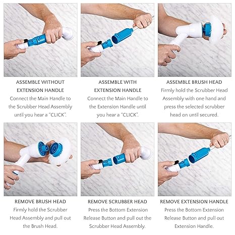 3 in 1 Electric Spin Scrubber Machine - Zabcart