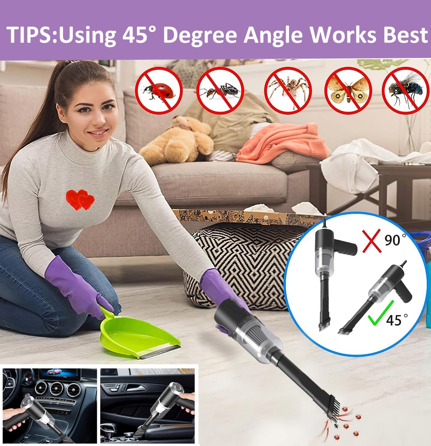 Portable Handheld Vacuum Cleaner - Zabcart