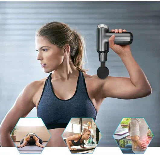 MUSCLE MASSAGE GUN WITH 4 HEADS - Zabcart