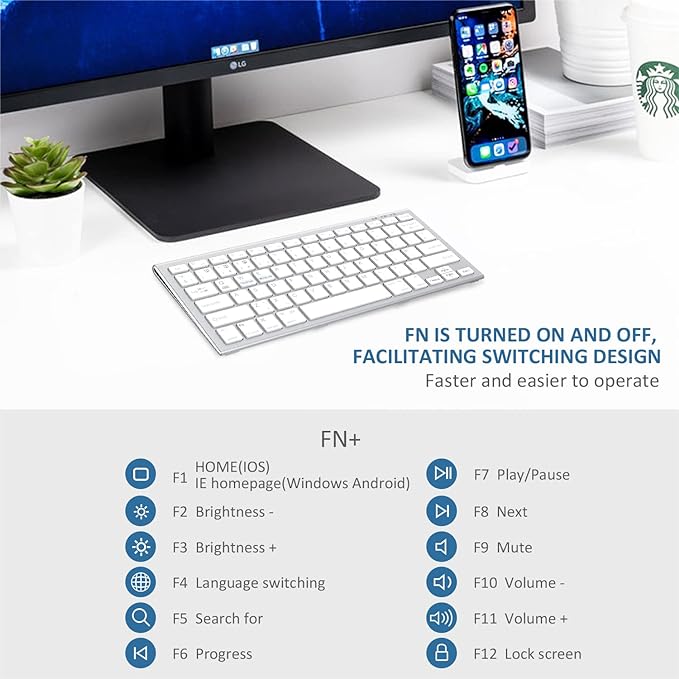Wireless Bluetooth Keyboard - Zabcart