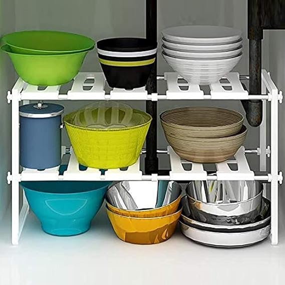 Adjustable Storage Organizer Rack - Zabcart