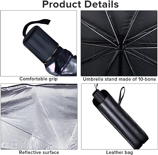 Car Windshield Sunshade Heat Block Umbrella - Zabcart