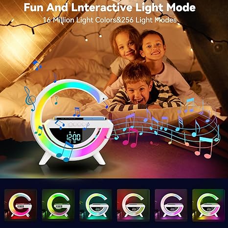 Digital Led Wireless Charger Speaker - Zabcart