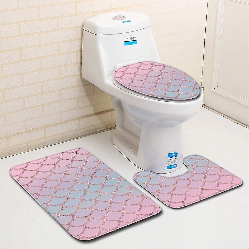 Toilet Mat Sets (Color and Design May Vary) - Zabcart