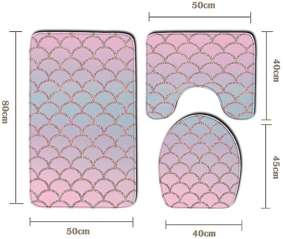 Toilet Mat Sets (Color and Design May Vary) - Zabcart