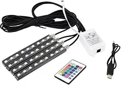 RGB Car Interior Neon Lights with Wireless Remote Control - Zabcart