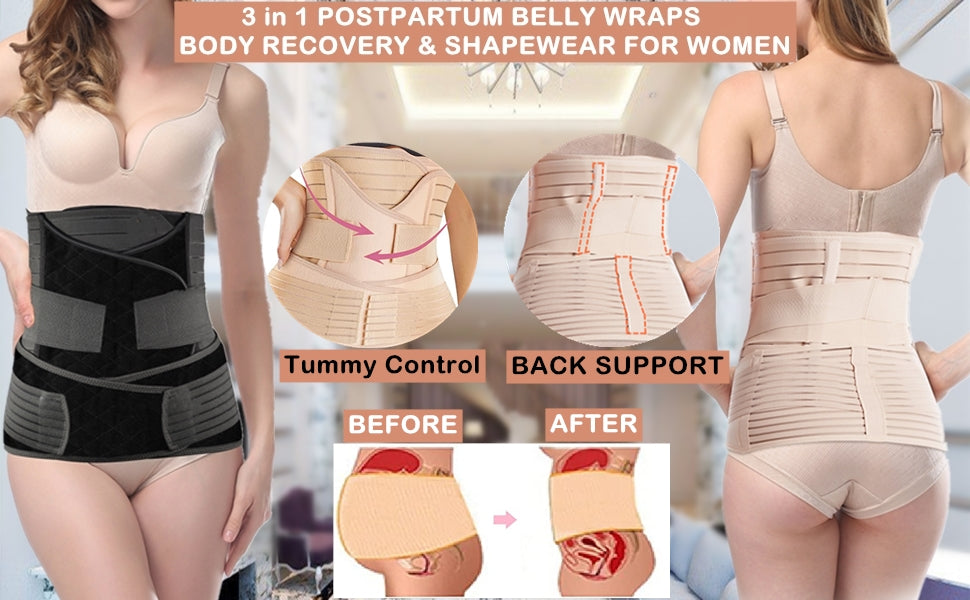 3-in-1 Abdominal & Back Support Belt - Zabcart