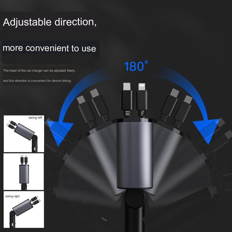 4 in 1 Retractable Charger - Zabcart