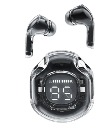 T8 Crystal Wireless Earphones - Transparent (Air 39) - Zabcart