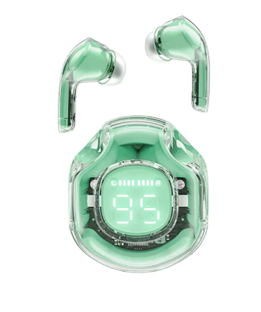 T8 Crystal Wireless Earphones - Transparent (Air 39) - Zabcart