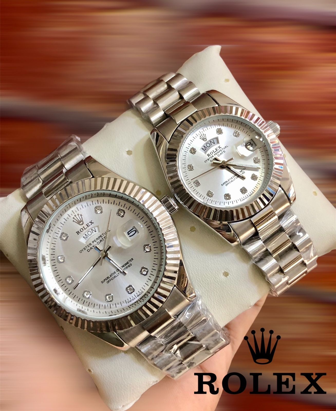 Rolex Steel Duo Set with Box - Zabcart
