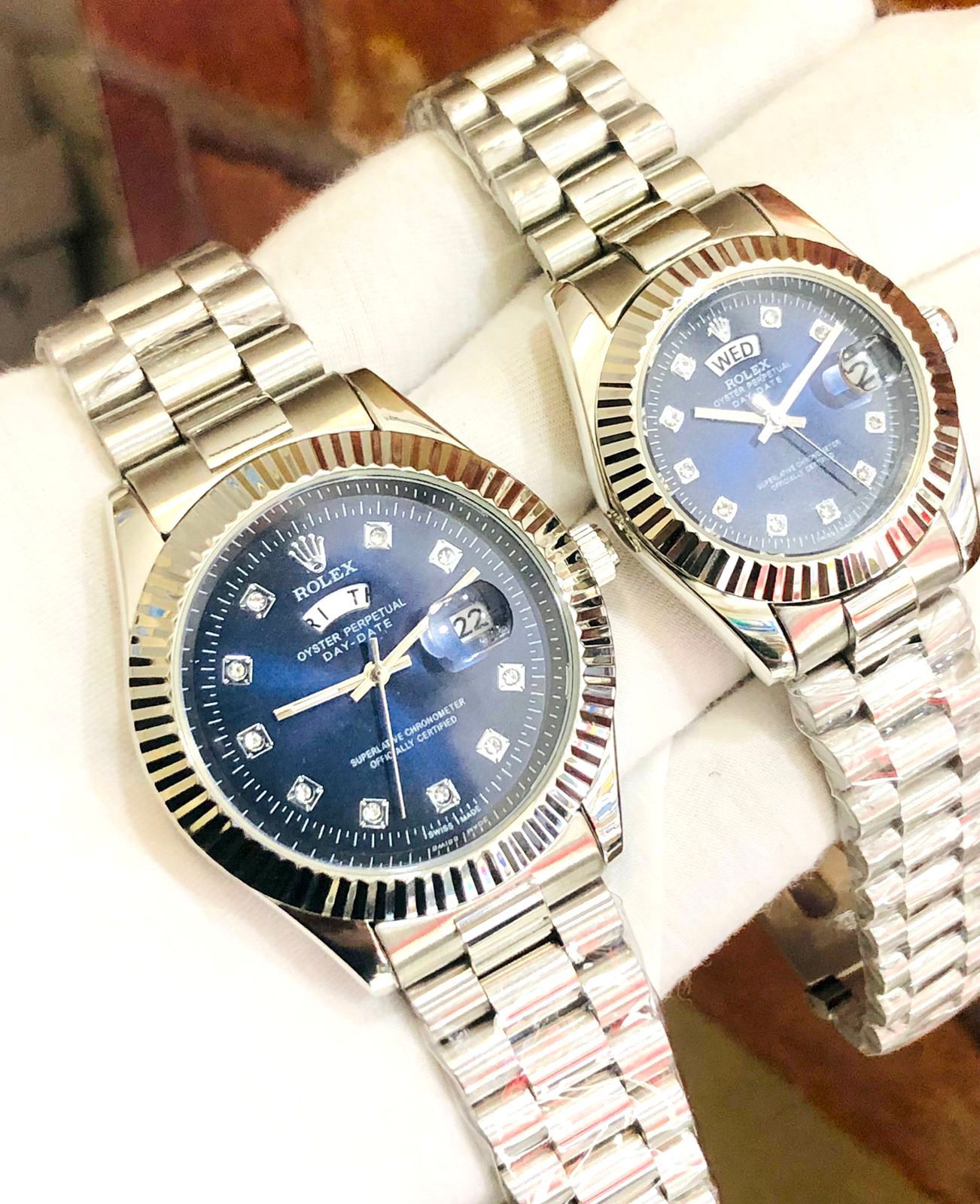 Rolex Steel Duo Set with Box - Zabcart